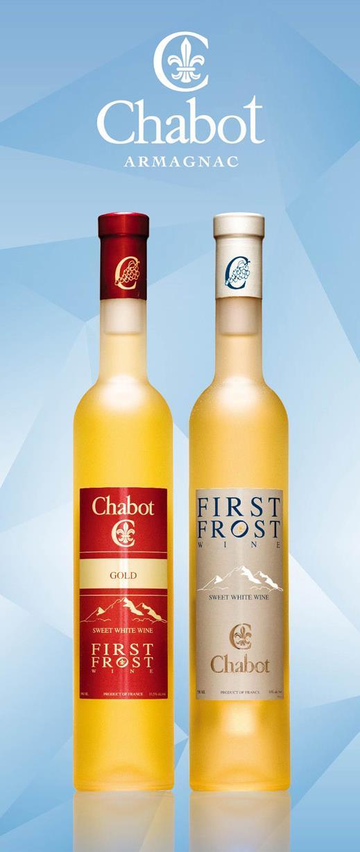 Product Range The Distinctive Collection Chabot First Frost Gold Grapes: 100% Petit-Manseng 100% Tasting Note Eye Deep gold Nose Full aroma of candied fruits, honey, spices and hints of vanilla Taste