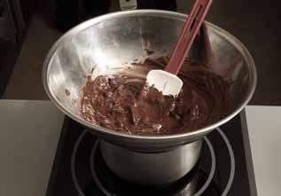 1 Melt the chocolate in a bain-marie (water bath) until it reaches 45 C (113 F).