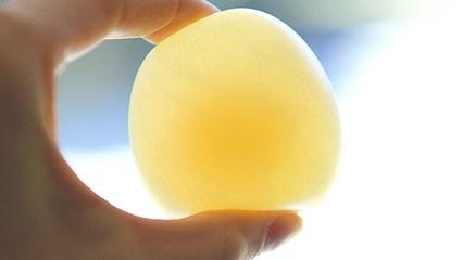 A naked egg is an egg without a shell.