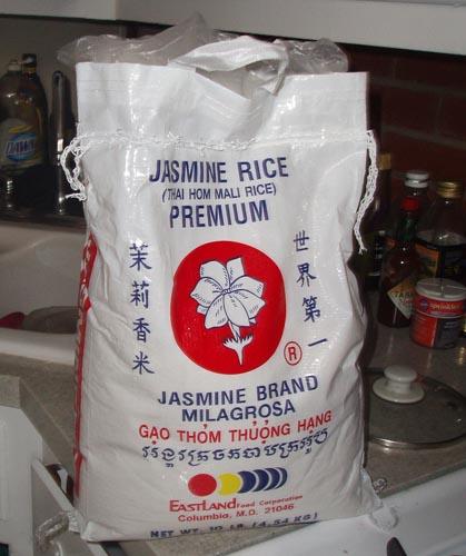 Jasmine Rice } Thai Fragrant Rice } long-grain& Nutty Aroma } Grains will