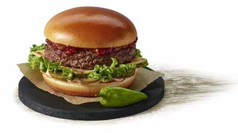 The Signature Collection The Spicy Available at participating restaurants only. Signature Beef Patty: 100% Pure Beef. A little salt and pepper is added to season after cooking.