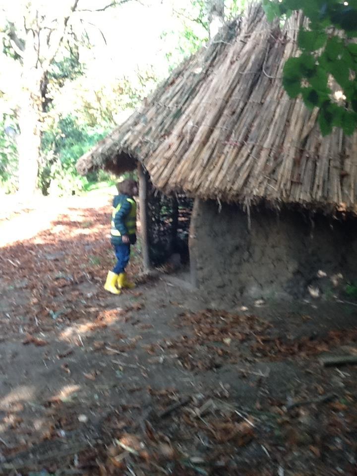 The children had a look in a Stone Age round