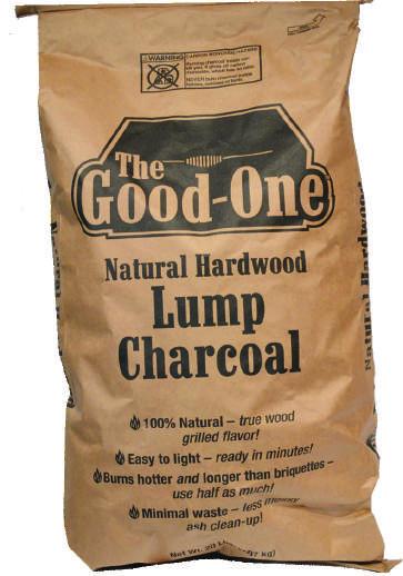 The Good-One Charcoal & Flavor Woods Natural Hardwood Lump Charcoal.