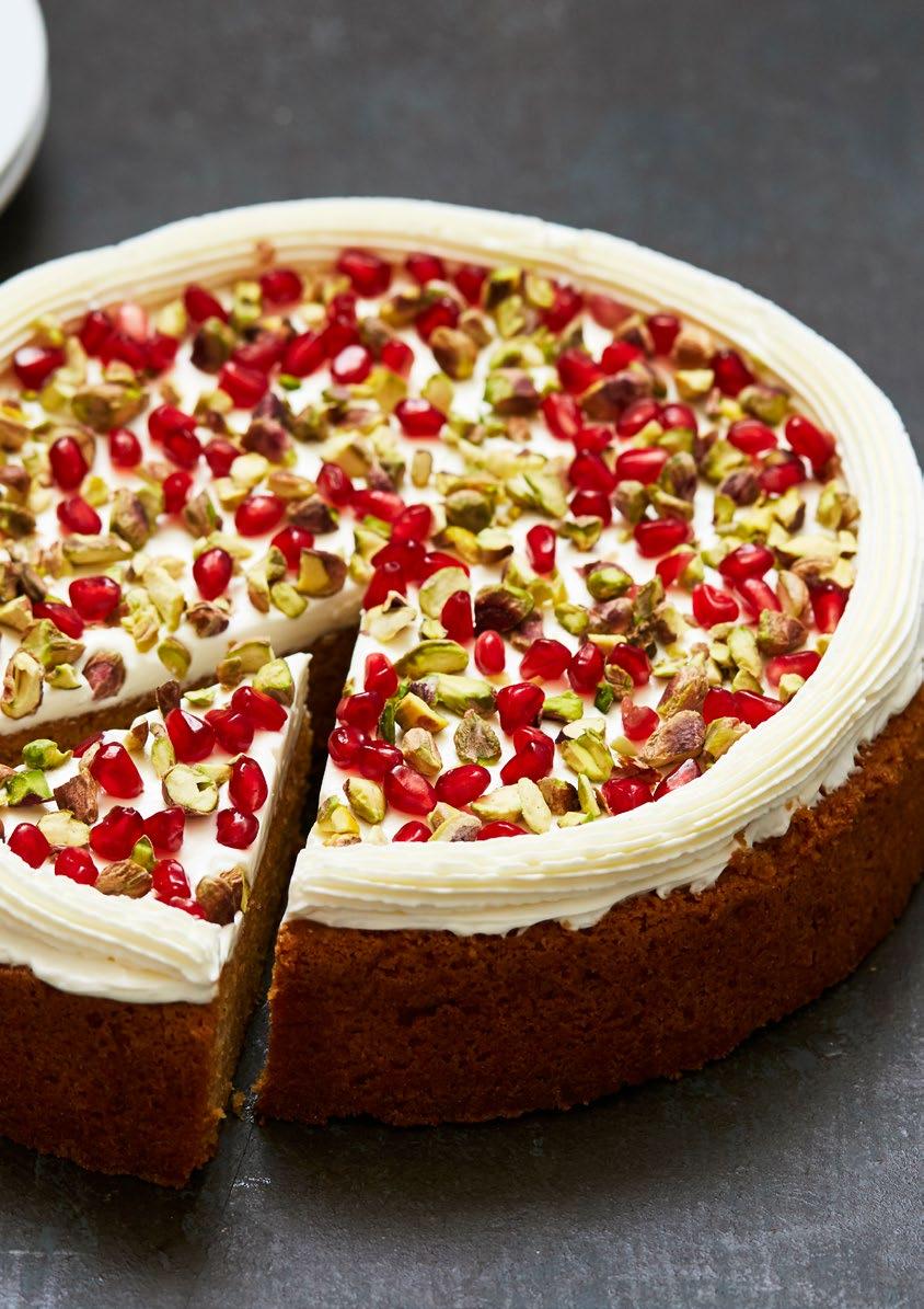 wc whole cakes wc1 Duo cheese two layers of white and dark chocolate cheesecake topped with chocolate shavings wc2 Orange, pistachio and honey polenta with whipped Greek yoghurt, fresh pomegranate