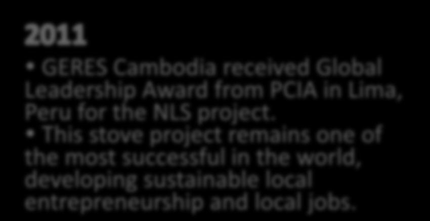 GERES Cambodia was the first project developer to