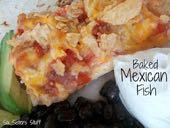 DAY 3 BAKED MEXICAN FISH M A I N D I S H Serves: 6 Prep Time: 10 Minutes Cook Time: 15 Minutes 1 1/2 pounds halibut (or cod) 1 cup salsa 1 cup shredded Cheddar cheese 1/2 cup corn chips (coarsely