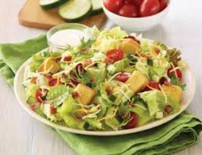 Order a salad with the dressing on the side. Eating Out When eating a salad, dip your fork into the dressing instead of pouring the dressing on the salad.