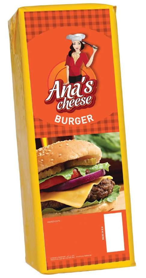 ANA s CHEESE - BURGER has a unique taste and formula and is ideal for all kind of Burger applications.