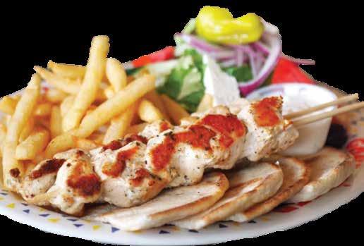 Pork Tenderloin Souvlaki Plate........ 12.99 Hand trimmed cuts of tender pork cubes, slowly marinated with just the right seasoning for a perfect flavor.
