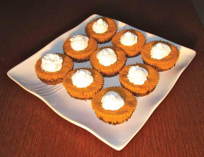 Mini Pumpkin Cheesecakes with Gingersnap Crust Crust 16 gingersnaps 2 graham crackers Filling: 3 tubs of Noah s Pumpkin Shmear ⅓ tablespoon sugar ¼ cup all purpose flour 3 tablespoons melted butter 3