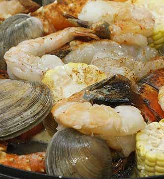Let seafood steam for 8 to 10 minutes. Serve with seafood sauce and melted butter. Philly Steak and Cheese 1 lb (453.