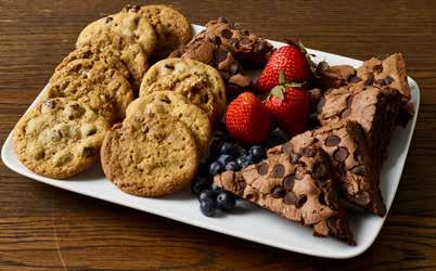 sweets ABP SWEET BITES (2420 Cal per tray) $14.95 serves 10 assorted mini cookies and brownies & garnished with fresh berries COOKIE COLLECTION $1.