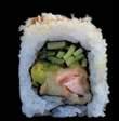 ..47 Spicy tuna, chili sauce & green onion, tempura crumbs, topped with crushed wasabi peas Kai Sen Roll.