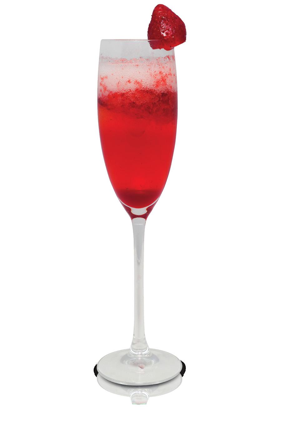 Romantic, Sexy & Flirty 2cl FASHION VODKA Champagne as needed 1cl Strawberry syrup 2 Strawberries Muddle