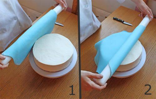 Running head: Basic Cake Decorating 11 Cover a Cake with Fondant To prepare your cake you want to first frost it with a thick coat of buttercream and then let it sit in a cooler for 15 to 20 minutes