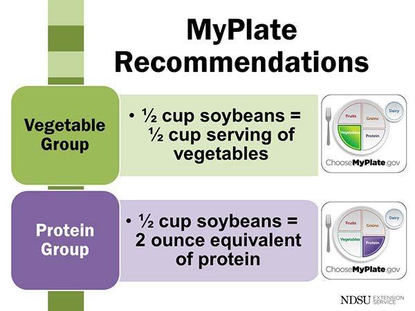 5 ounces recommended daily) 1 cup soy milk = 1 cup dairy (3 cups recommended daily) Slide 13 - Role of Soy in Special Diets Gluten-free diet: Soybeans contain no gluten (protein found in wheat and