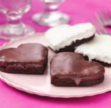Heart-Shaped Brownies Using heart-shaped cutter, cut baked and