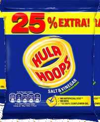 Hula Hoop Original 32 x 43g Hula Hoop Salt & Vinegar Hula Hoop Cheese & Onion 32 x 43g 32 x 43g Hula Hoop BBQ McCoy s Ready Salted 32 x 43g 30 x 47.5g 30 x 47.