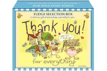 PL24 PACK 18 100g MIXED FUDGE "THANK YOU"