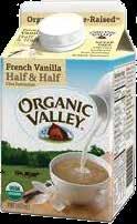 19 ORGANIC VALLEY Half and Half Vanilla or hazelnut, 2.