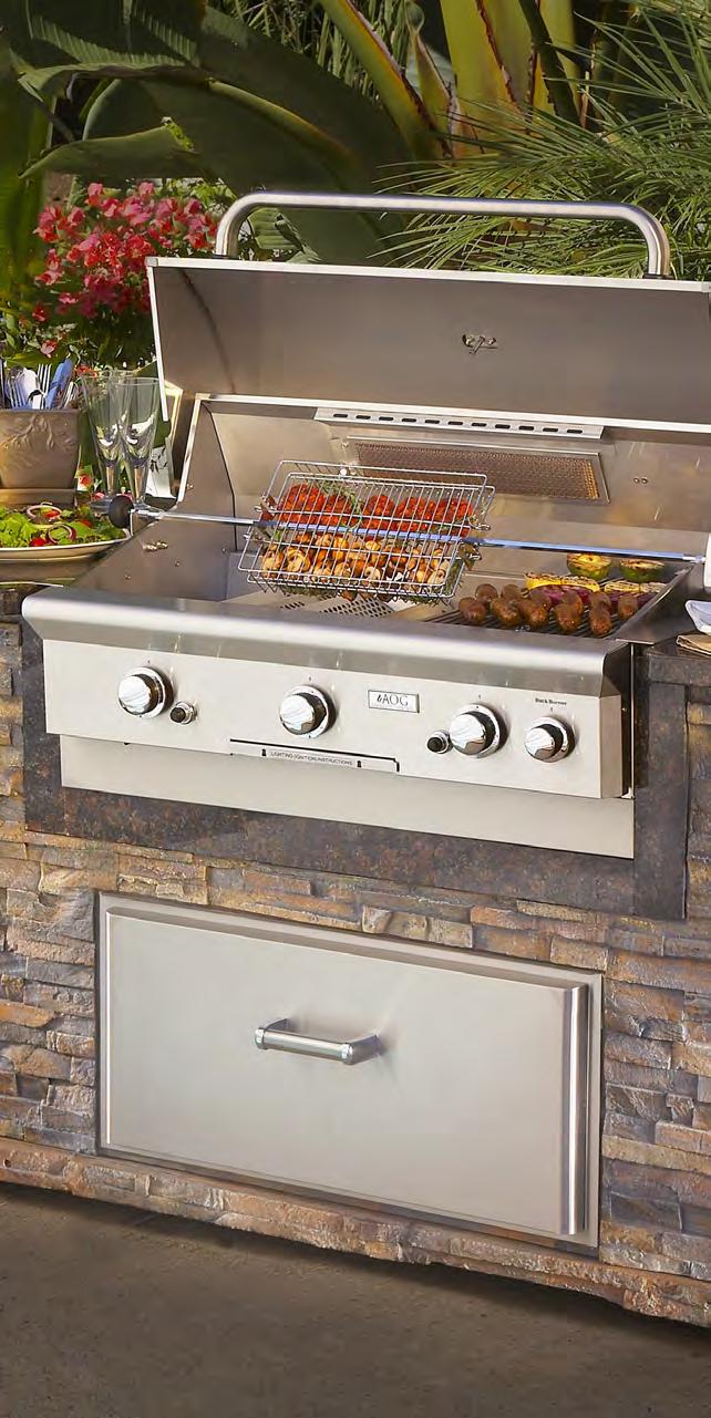 BUILT-IN COLLECTION Ideal for the outdoor kitchen, the American Outdoor Grill is designed and