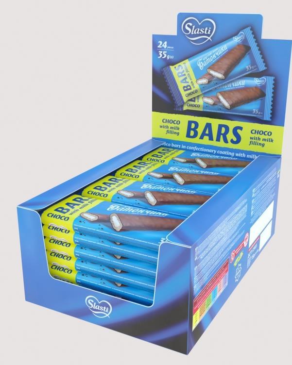 We would like to draw your attention to our extremely tasty chocolate bars Slasti series are delicate crispy chocolate bars.