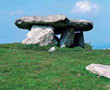 Cromlechs consist of circles of large standing stones. They were used as sanctuaries.
