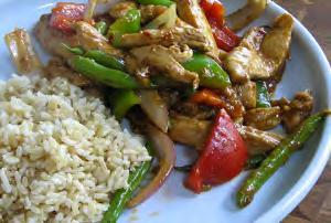Chicken and Vegetable Stir Fry Serves: 4 Serving Size: 1 1 /2 cups 2/3 cup canned reduced-sodium chicken broth 1 can sliced mushrooms*, drained and rinsed 4 teaspoons cornstarch 2 tablespoons