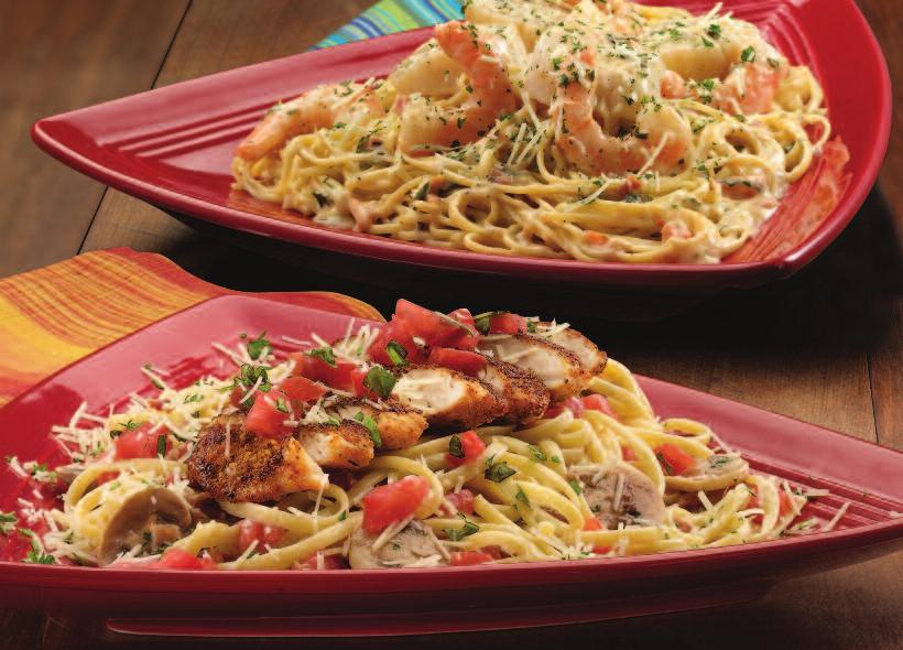 49 pasta TUSCAN SEAFOOD PASTA Broiled scallops and shrimp, bruschetta mix and linguine tossed in a delicate white sauce. 16.