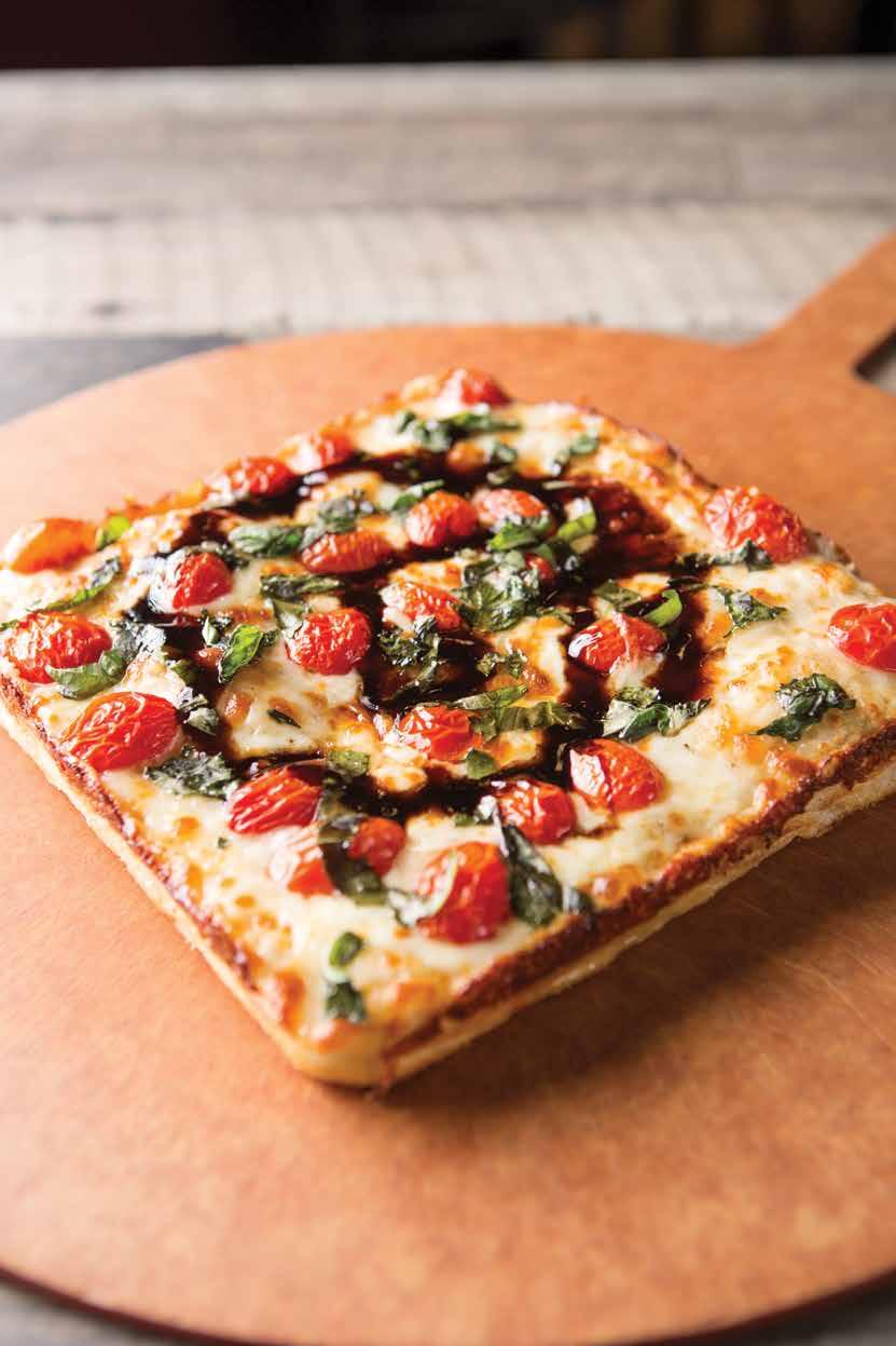99 SIGNATURE PIZZAS Margherita Our house-made crust brushed with herb infused olive oil and topped with our signature five-cheese blend, grape tomatoes, fresh basil, and finished with a drizzle of