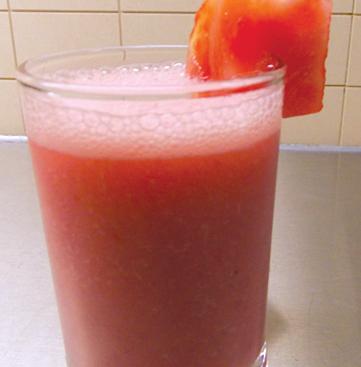 Watermelon Smoothie Ingredients: 1-8 ounce lemon, fat-free yogurt 3 cups cubed, seeded watermelon 1 pint fresh strawberries, cleaned and hulled 1 tablespoon honey or strawberry jam 3 ice cubes