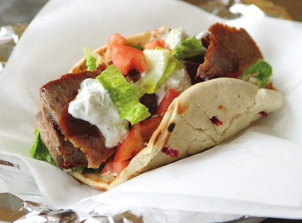GYROS & SANDWICHES Sered with your choice of french fries, cup of soup, or salad. Aailable open faced for an additional $1.95 Add an additional Tzatziki side for.