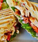 Lettuce & Tomato PANINIS Served with Choice of Spinach, Sundried Tomatoes, Southwestern, Whole Grain, European Flat Bread.
