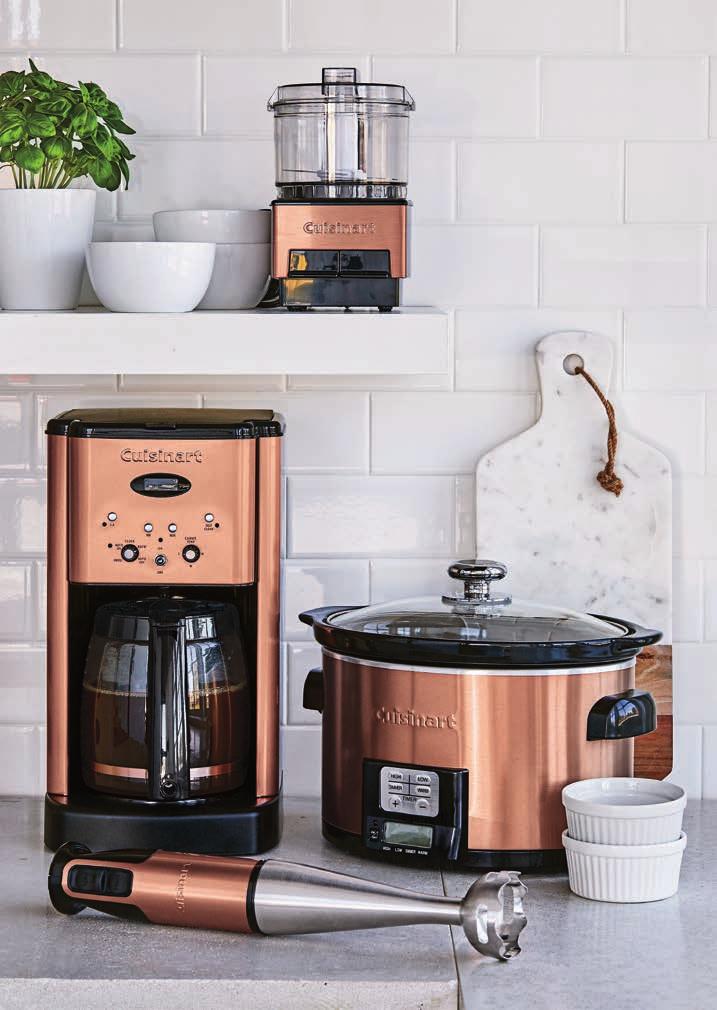 CUISINART COPPER SHINES Ever since they introduced the food processor to the US in 1973, Cuisinart has been perfecting all kinds of kitchen helpers.