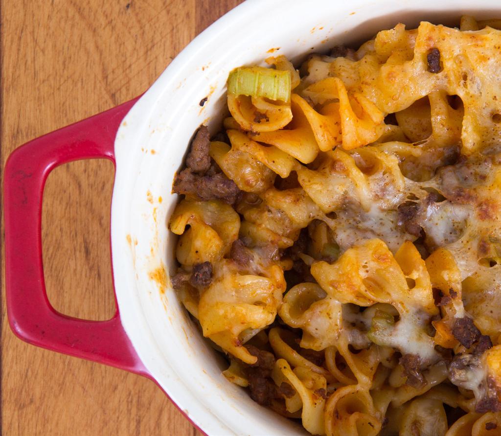 Rotini and Beef Skillet PRIMAVERA -3 servings All you need: ½ lb. (50 g) 90% lean ground beef ½ jar ( lb. 8 oz.