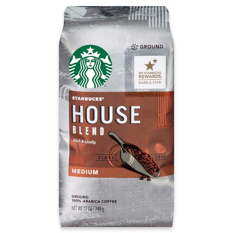 STARBUCKS HOUSE BLEND Coffee Grounds 2.