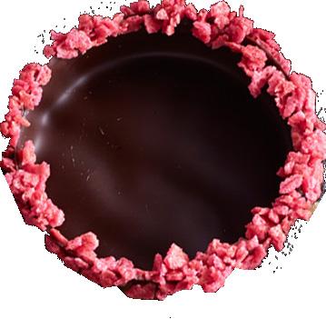 MEDIUM ROUND CHOCOTE SHE WITH FKES Medium Round Chocolate Shell made with 69% Single Origin  