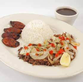 MASITAS DE PUERCO TRADITIONAL CUBAN DISHES SERVED WITH RICE, BEANS & PLANTAINS MASITAS DE PUERCO TENDER LEAN CHUNKS OF PORK MARINATED IN