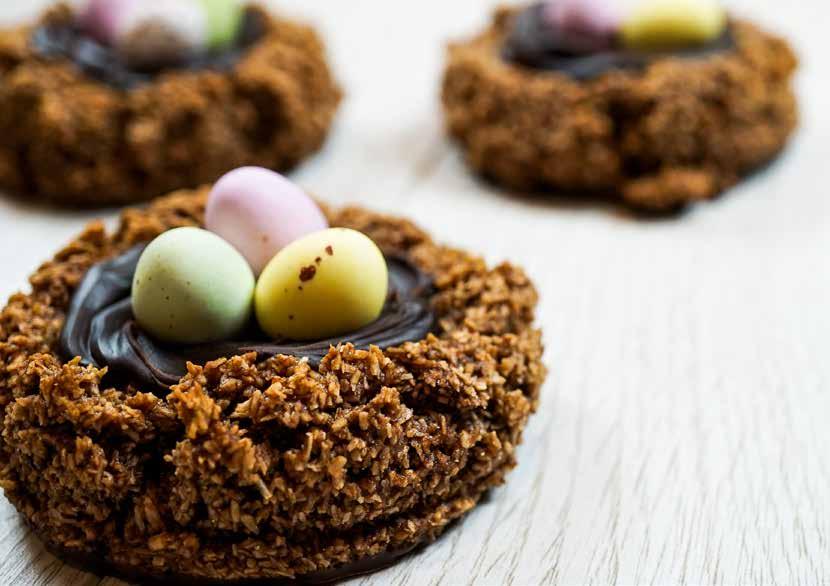 Chocolate Easter Nests BAKELS KOKOMIX Cocoa powder 0.050 kg 0.400 kg 1.450 kg 1. Using a beater, blend BAKELS KOKOMIX and cocoa powder together on slow speed. 2.