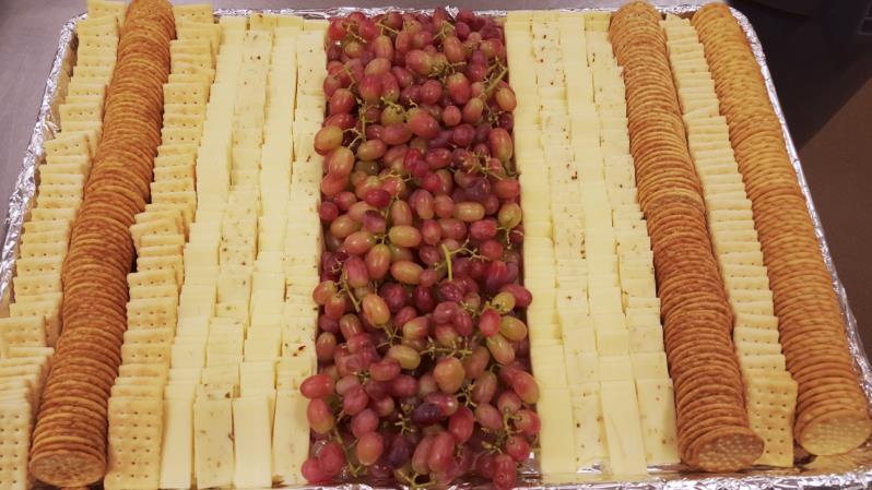 00 Fresh fruit and Cheese Platters An assortment of fruit & gourmet cheeses served with a variety of crackers. Full Tray $65.00 Half Tray $45.