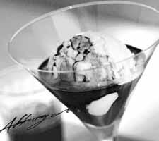 To create a sense of occasion, serve ice cream in a martini glass with shots on the side.