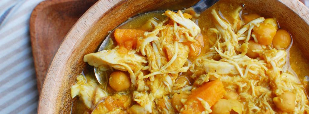 Curried Chicken Slow Cooker Stew 9 ingredients 6 hours 6 servings 1. Add all ingredients except chicken breasts to the slow cooker and stir well to mix.