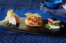 Summer 2013/14 Mini a la carte set menu for groups of 9 or more and less than 65 3 courses $88* Canapés From $9* per person *Price includes GST entrees Japanese seafood plate: Salmon mince with