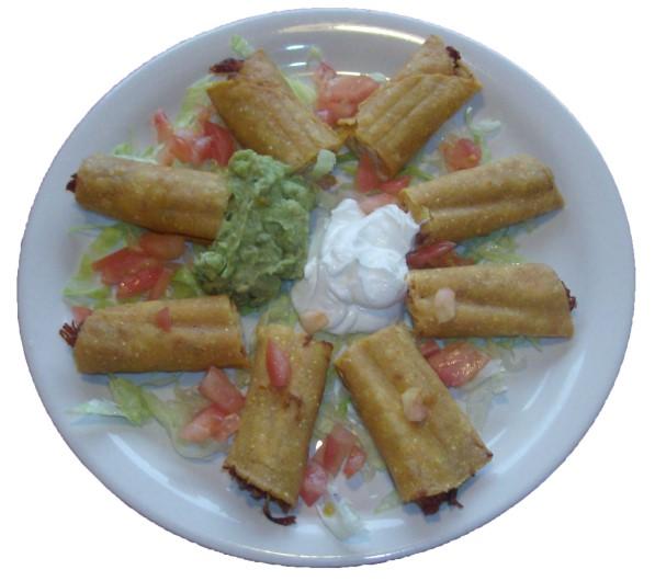 99 Ixtapa Appetizer Small deep fried burrito (chicken or picadillo) with melted cheese, guacamole, sour cream, green onions, tomatoes and salsa. 11.