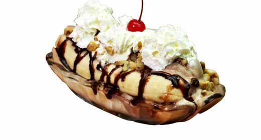 with Whipped Cream and other Delicious Delectables. DAIRYLAND SUPER SUNDAE Served with Four Scoops of the Finest Chocolate, Strawberry, Vanilla or Pineapple Ice Creams. 4.