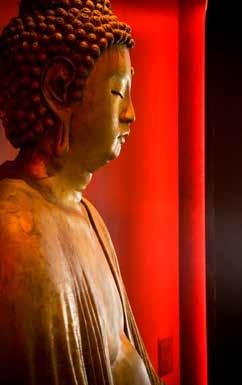 BUDDAKAN GROUP DINING MENUS MODERN ASIAN A ten foot gold gilded buddha warmly smiles down upon guests as they dine on
