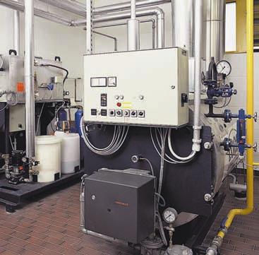 The MIWE central boiler Standard features of the MIWE thermo-rollomat include automatic stamping and spraying devices as well as matching proofing cabinets.