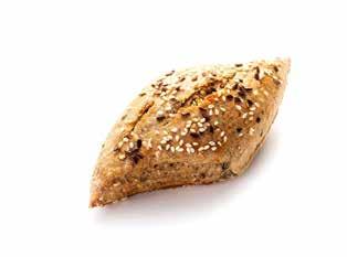 PEKARNA GROSUPLJE SELECTED PRODUCTS 4 Protein roll with seeds (MIXED WHEAT ROLL WITH SEEDS ) Product weight: 70 g Dark brown