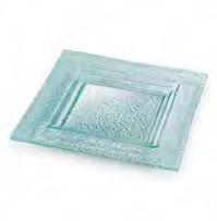 Small Square Platter Green Glass 8 x 8 in 20.3 x 20.