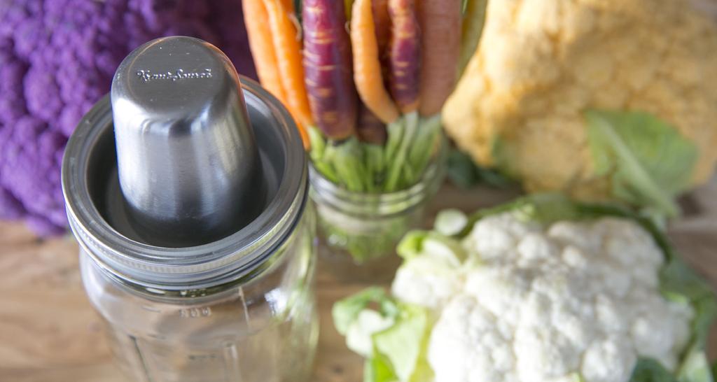 Main Features 1. The all-stainless steel unit fits on wide-mouth mason jars of all sizes. 2. It has a durable, spring-loaded weight that keeps everything submerged in the brine. 3.